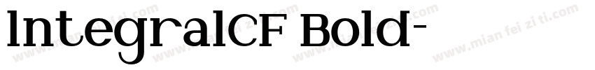 lntegralCF Bold字体转换